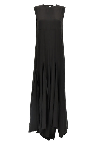 spicchi crepe de chine silk dress