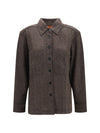 cashmere-blend zig zag shirt