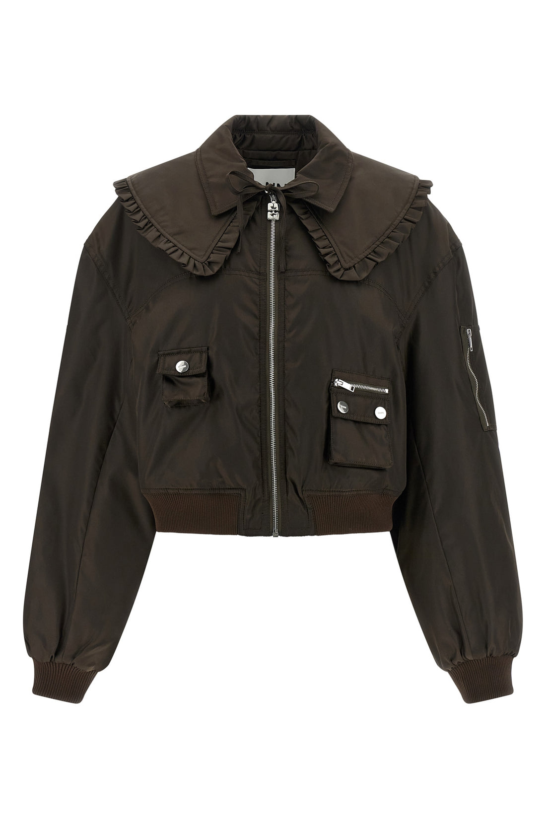 GANNI 36 duchesse duchesse nylon nylon bomber jacket
