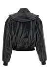 7093 future bomber jacket in shiny leather-effect fabric