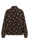 the check flower ganni bomber jacket redefines the codes of outerwear through