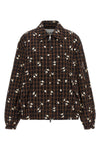 the check flower ganni bomber jacket redefines the codes of outerwear through