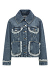 the denim jacket ganni redefines the codes of casual dress through a structured