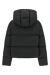 the ganni short down jacket redefines the codes of outerwear through a structure