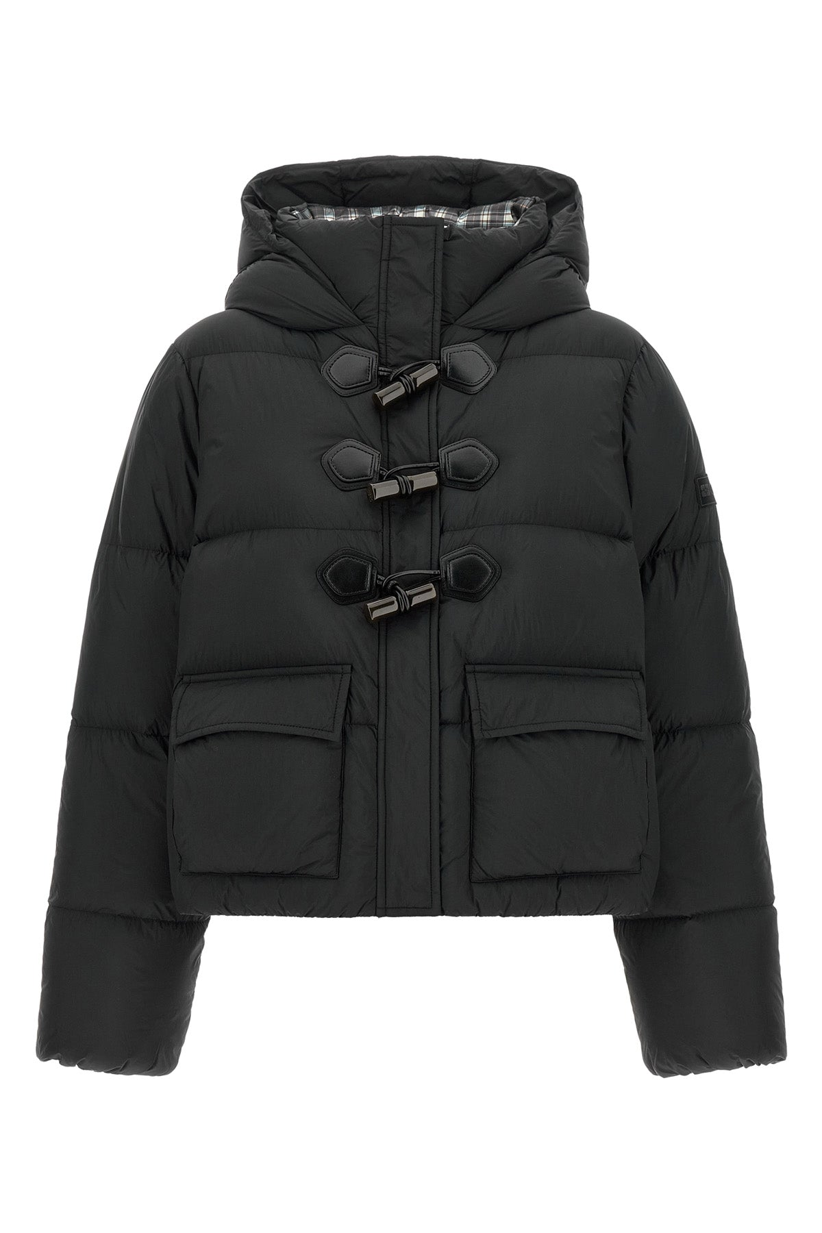 the ganni short down jacket redefines the codes of outerwear through a structure