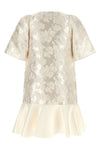 satin cloque jacquard mini dress