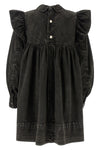 black washed mini shirt cotton dress