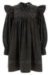 black washed mini shirt cotton dress