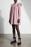 oxford cotton striped mini dress