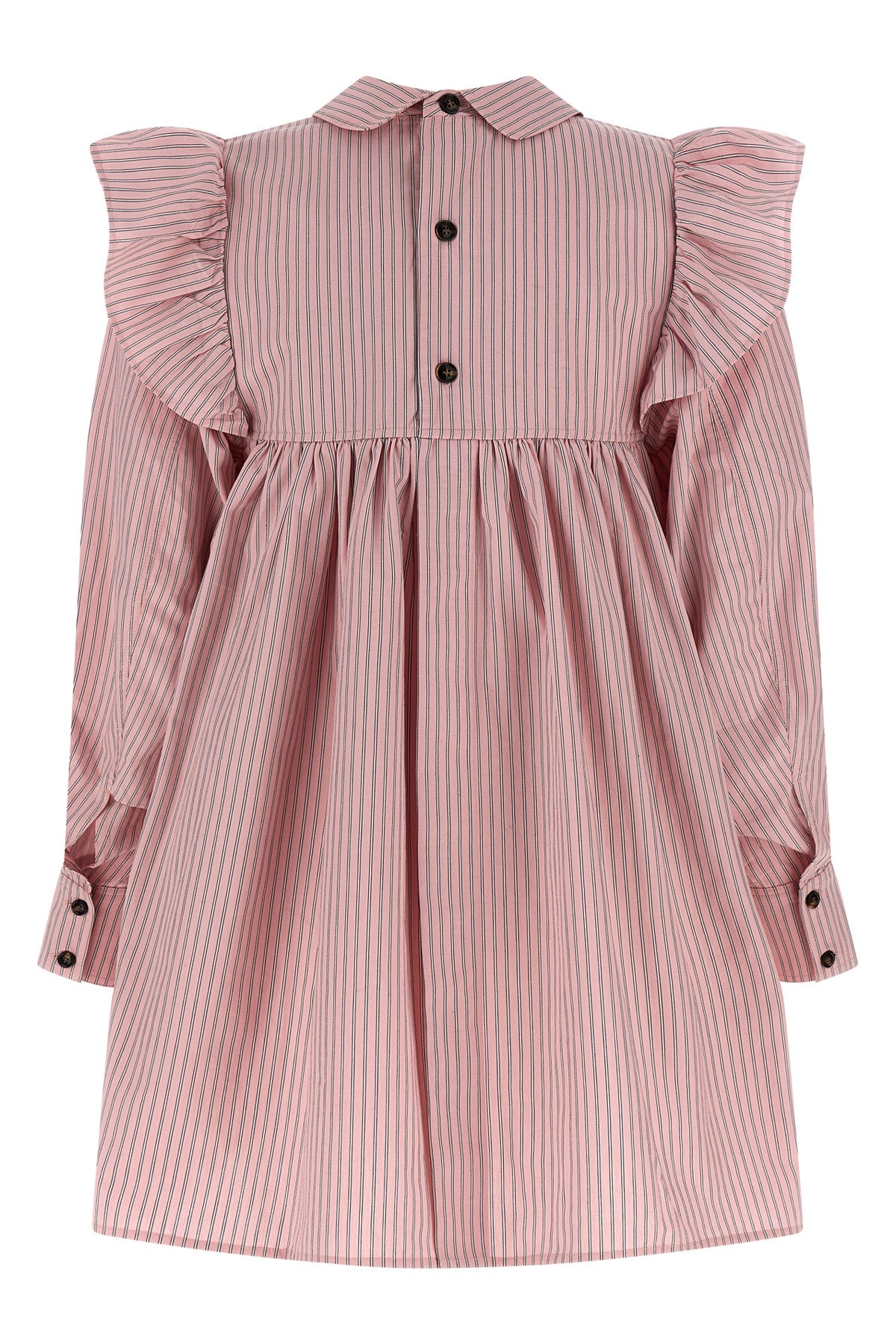 oxford cotton striped mini dress