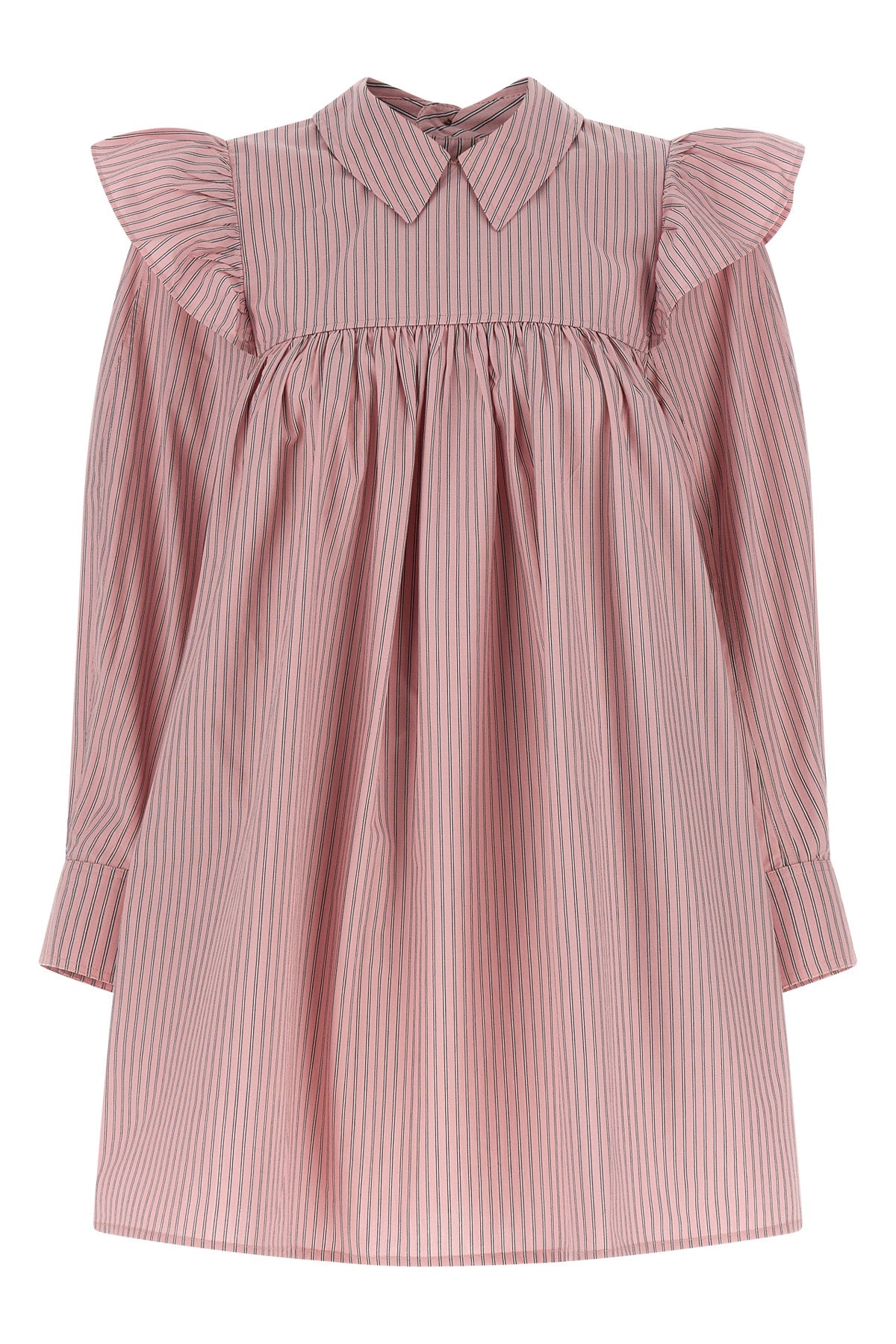 oxford cotton striped mini dress