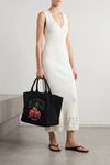 long cotton crochet knitted stretch cotton dress