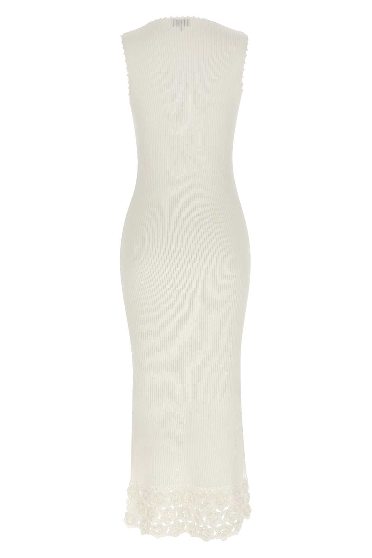 long cotton crochet knitted stretch cotton dress