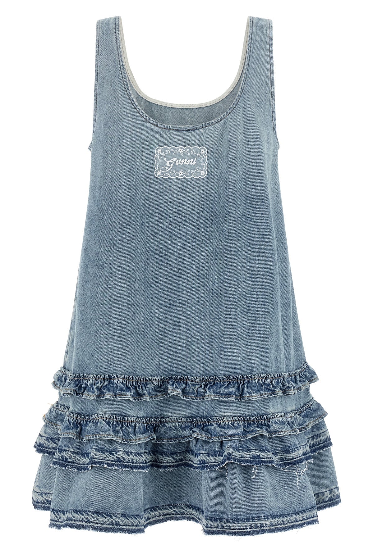 mini dress in light cotton denim