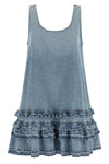 mini dress in light cotton denim