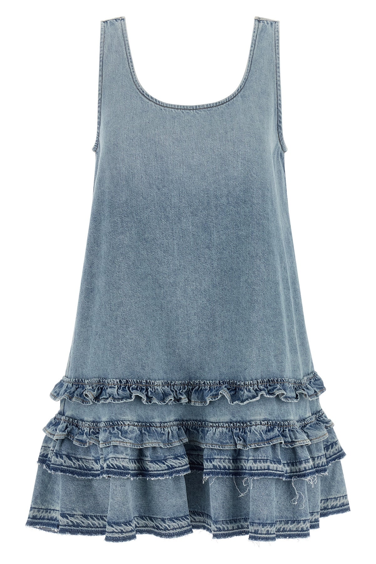 mini dress in light cotton denim