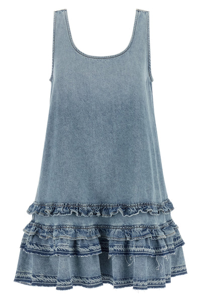 mini dress in light cotton denim