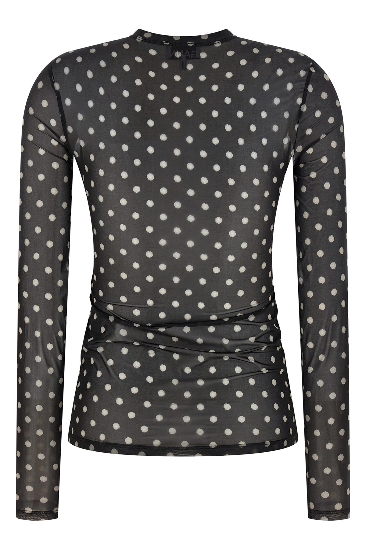printed sheer stretch fabric sweater