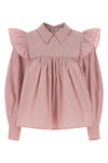 oxford striped cotton blouse