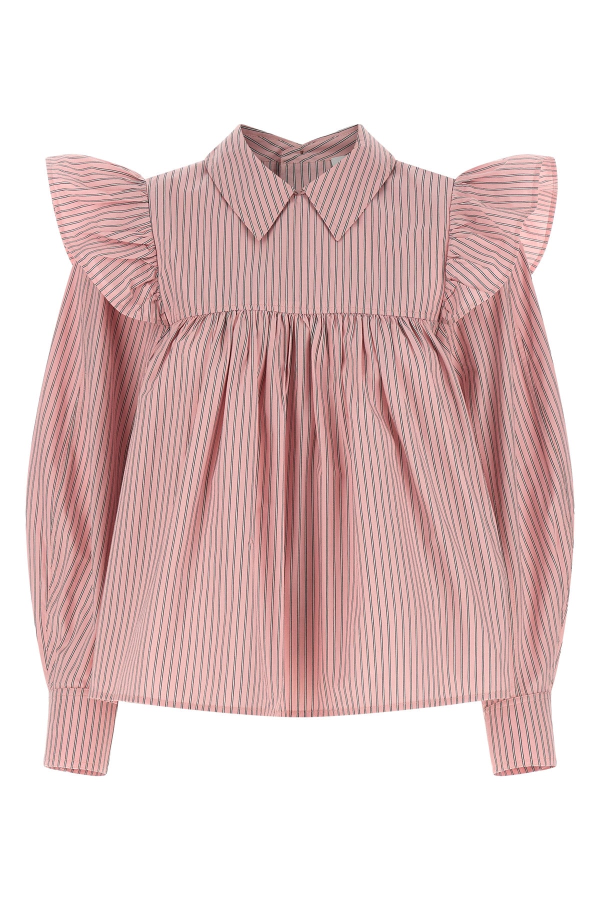 oxford striped cotton blouse