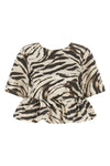 zebra denim zebra graphic print cotton denim canvas top