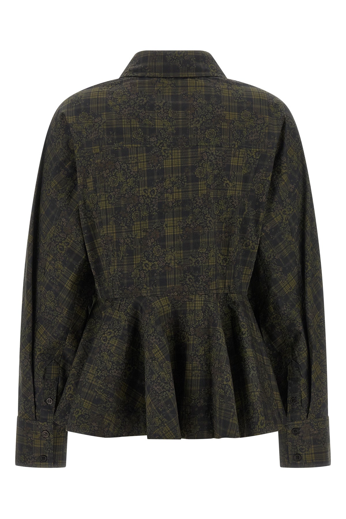the ganni shirt redefines sartorial volumes through a structured silhouette
