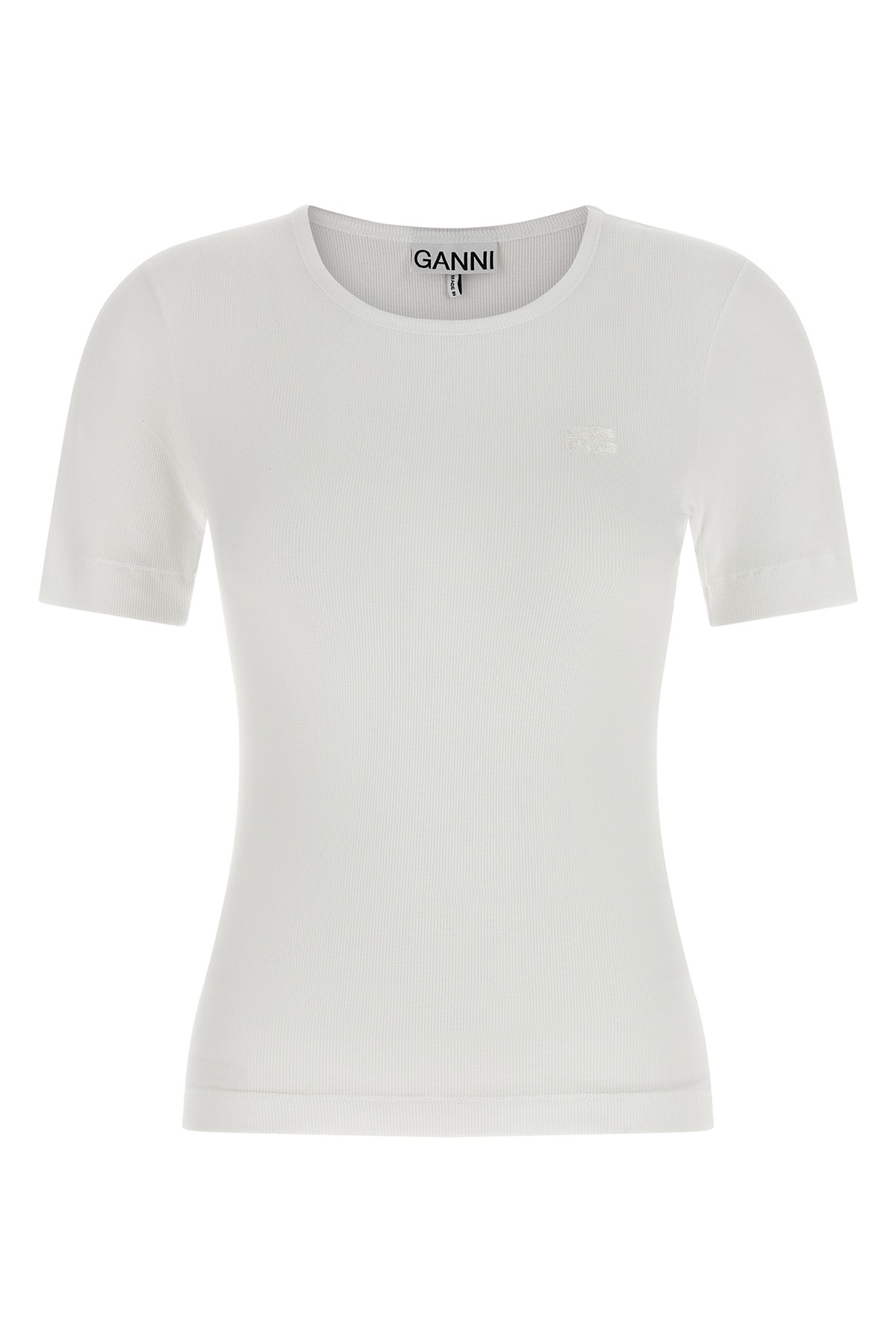 ribbed stretch cotton t-shirt