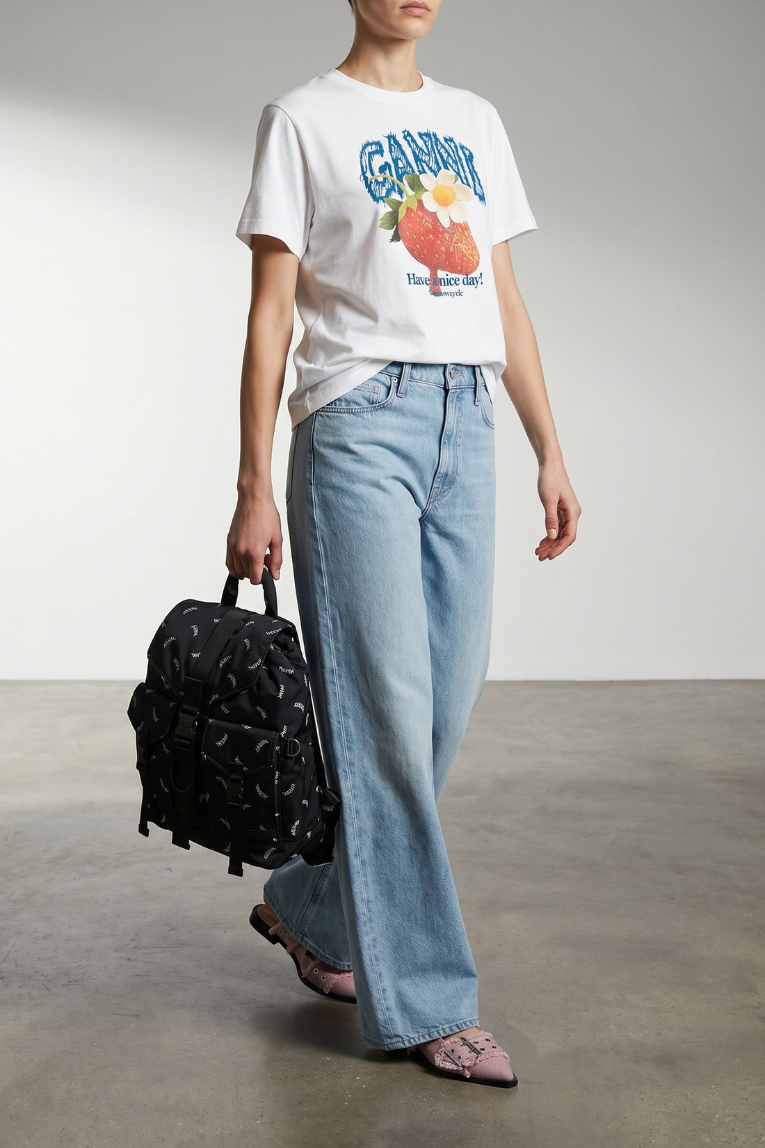 GANNI L cotton jersey t-shirt