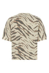 zebra graphic print wool blend sweater