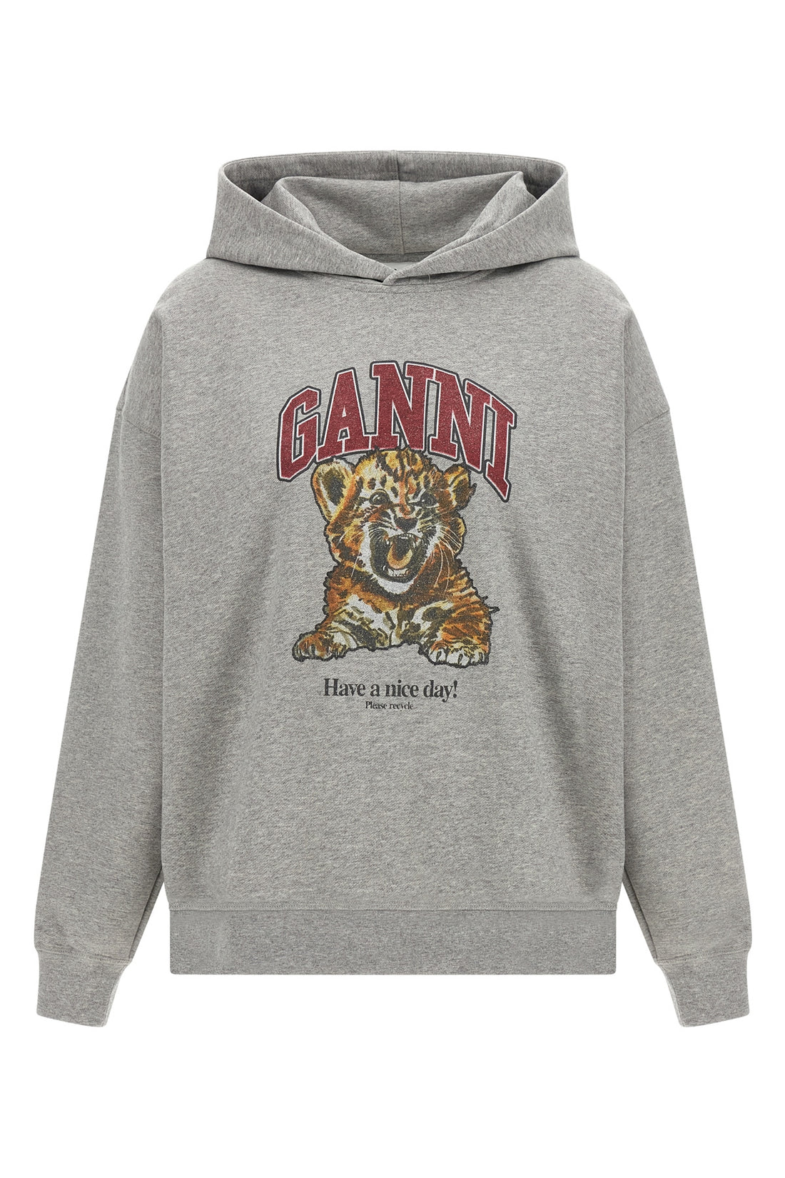 GANNI M gauze mélange cotton hoodie