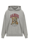 gauze mélange cotton hoodie