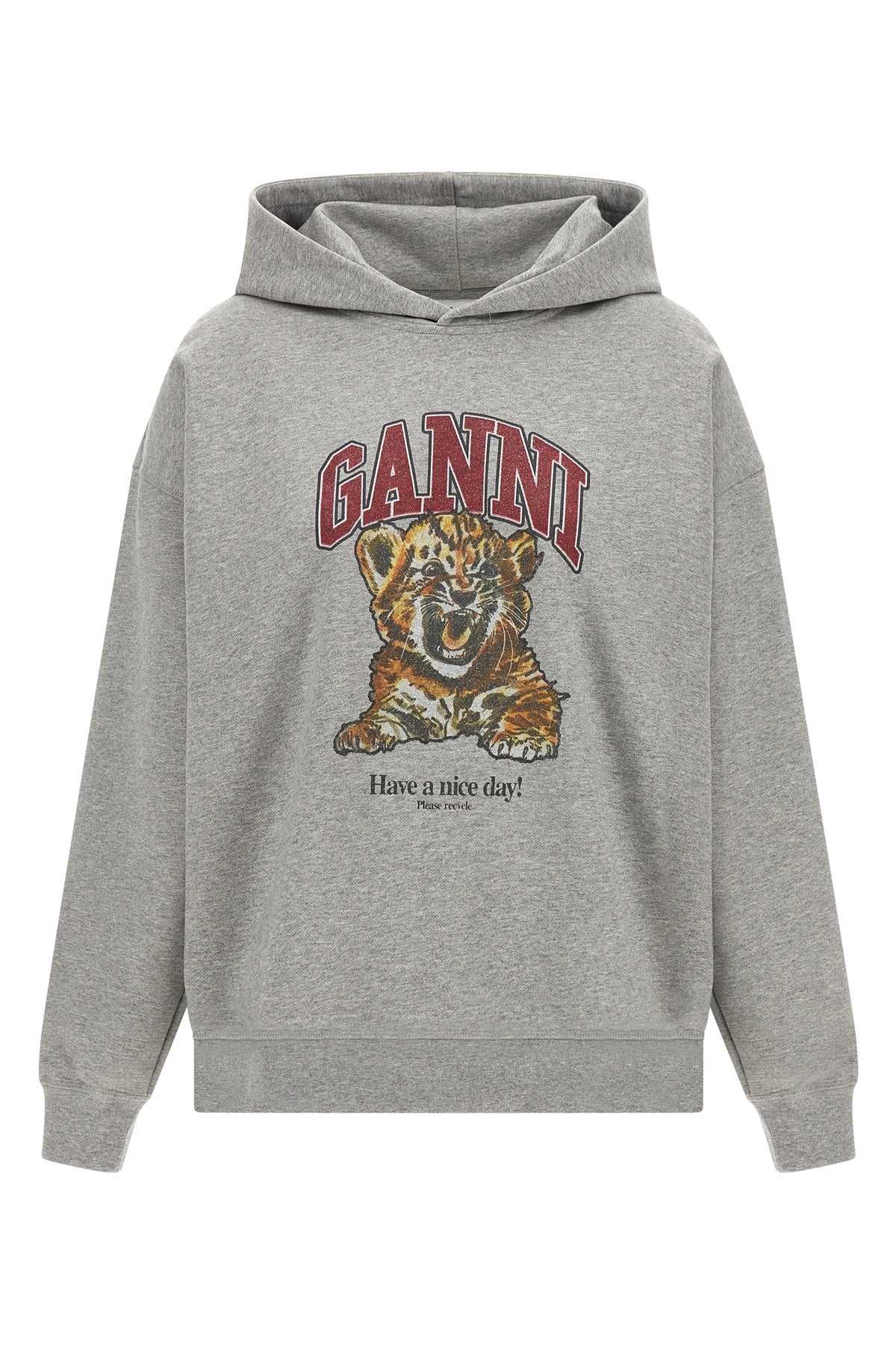 gauze mélange cotton hoodie