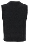dog sleeveless vest in wool jacquard