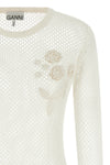cotton mesh pointelle sweater