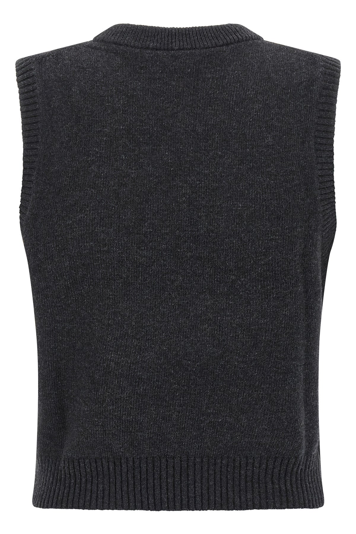 cherry sleeveless vest in wool jacquard