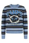 graphic wool striped wool sweater