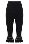 knitted ribbed stretch cotton cotton crochet pants
