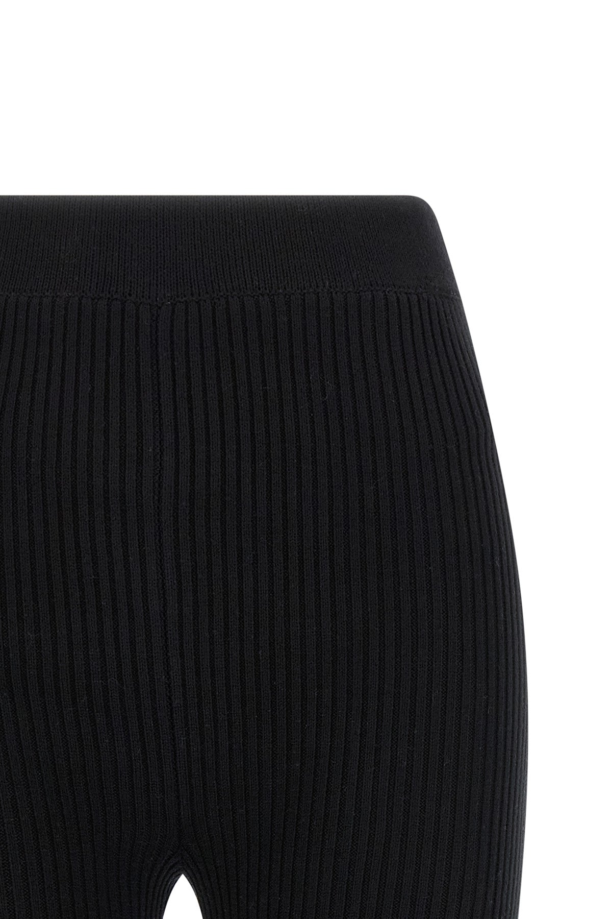 knitted ribbed stretch cotton cotton crochet pants
