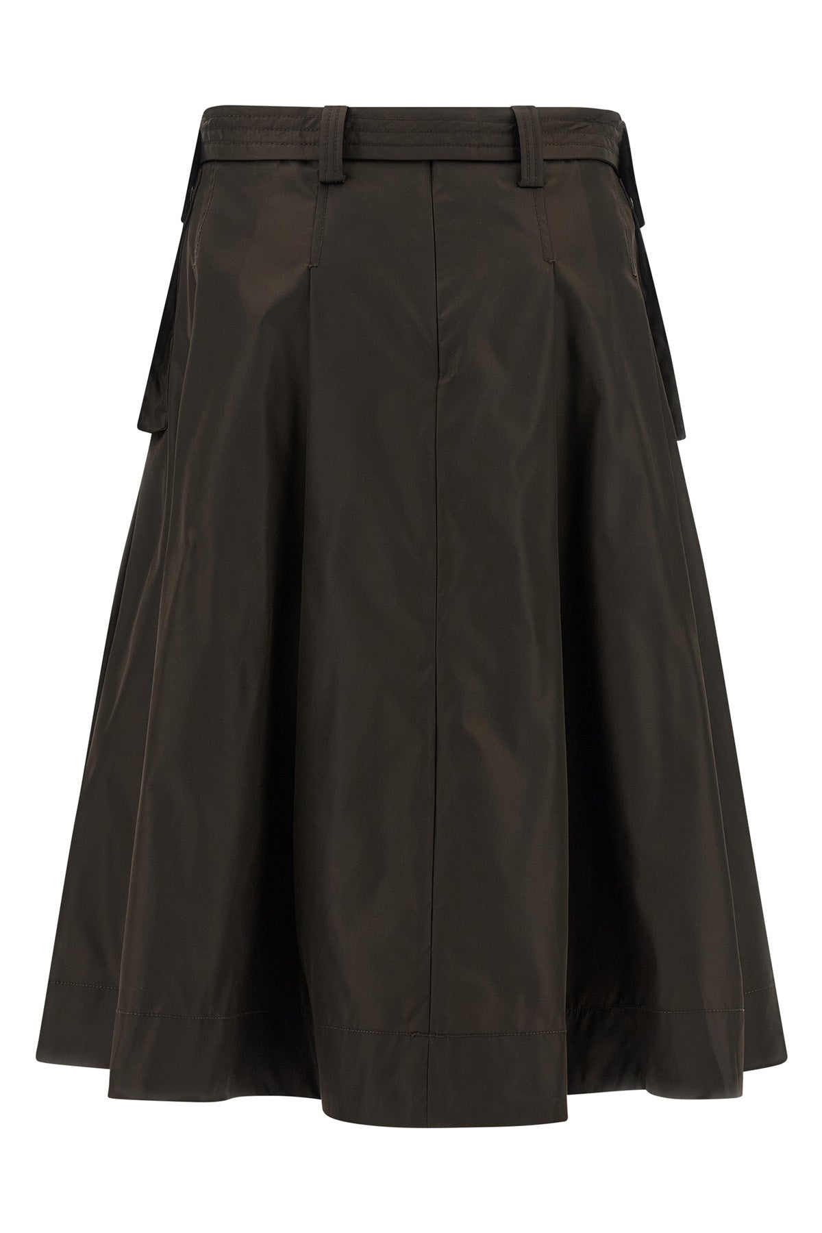 duchesse nylon duchesse nylon pleated midi skirt