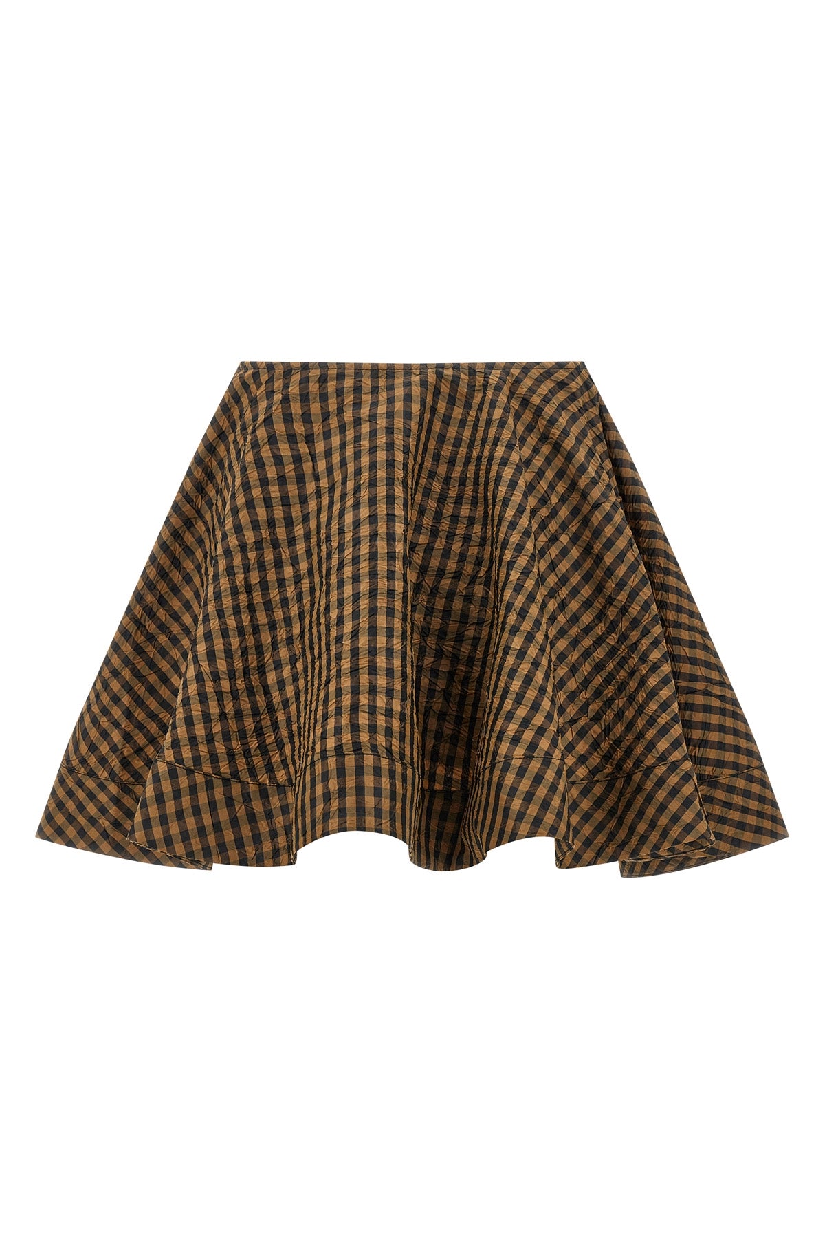 mini skirt in taffetà check print