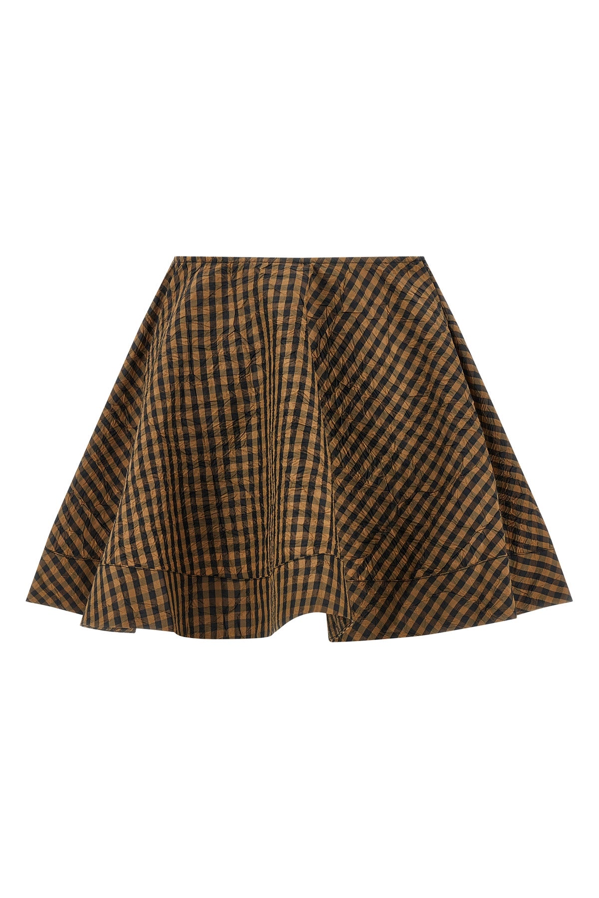 mini skirt in taffetà check print