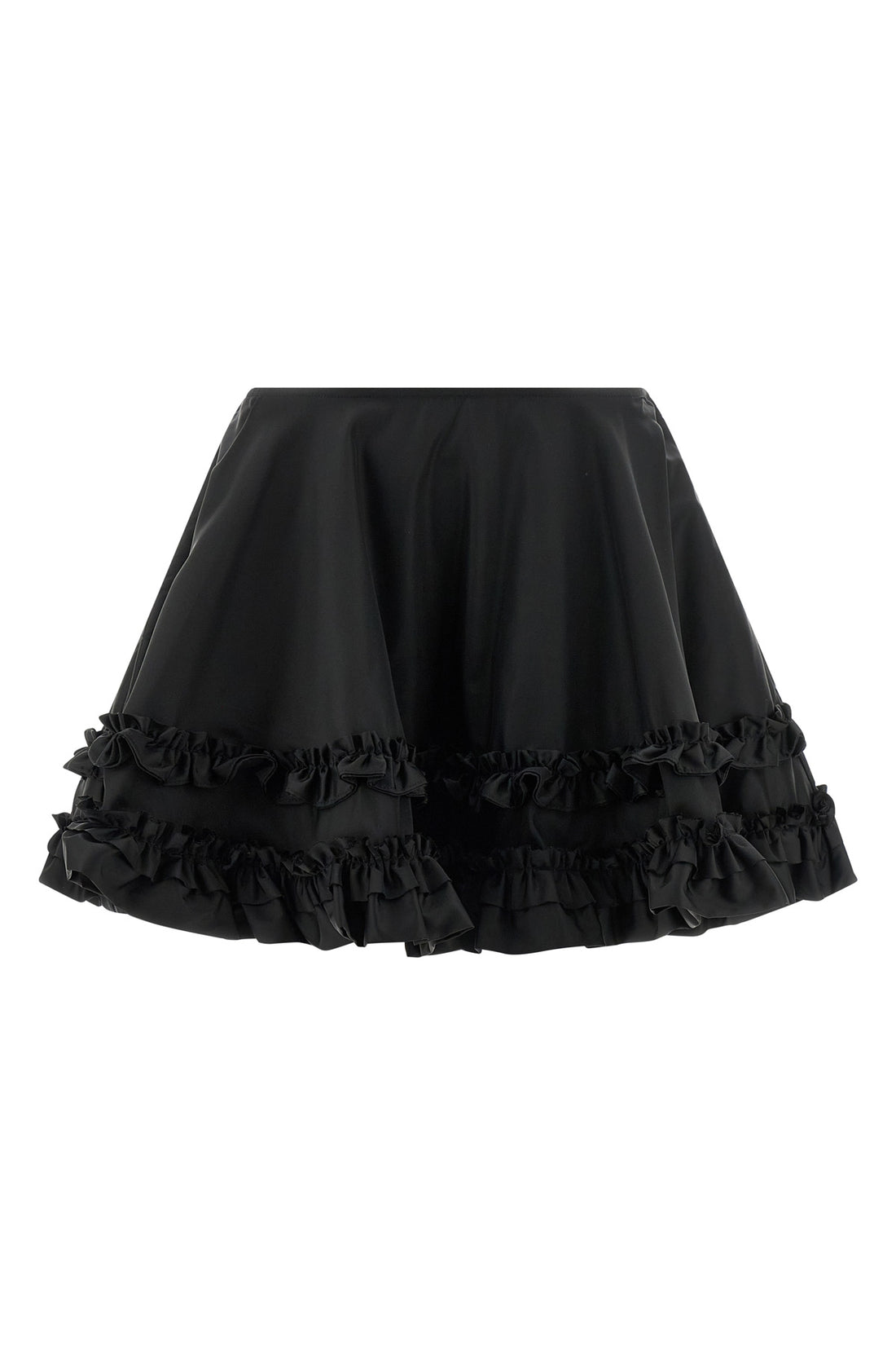 GANNI 34 duchesse nylon mini frill water-repellent duchesse nylon skirt