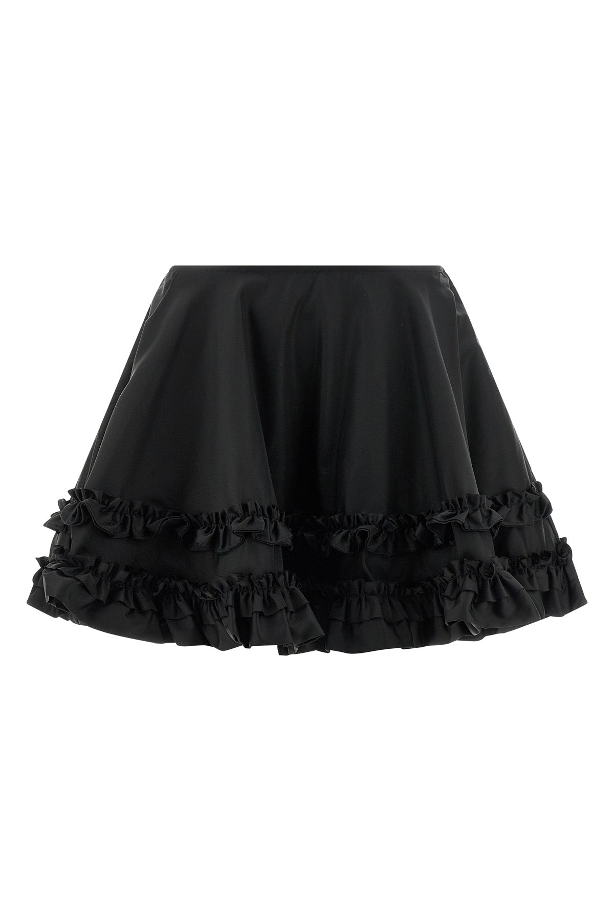 duchesse nylon mini frill water-repellent duchesse nylon skirt
