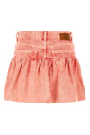 stone-washed rigid denim miniskirt