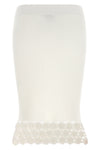 cotton crochet knitted stretch cotton midi skirt