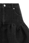 the mini skirt ganni in textured cotton denim canvas enriched