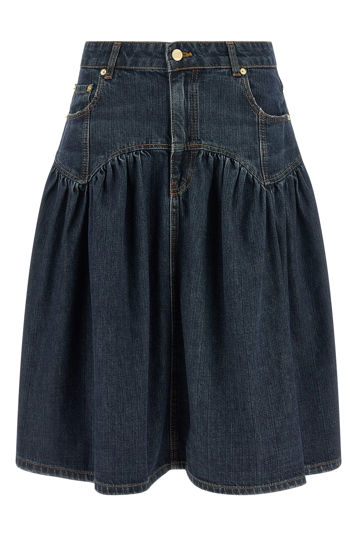 the midi skirt ganni stands out for a sartorial construction