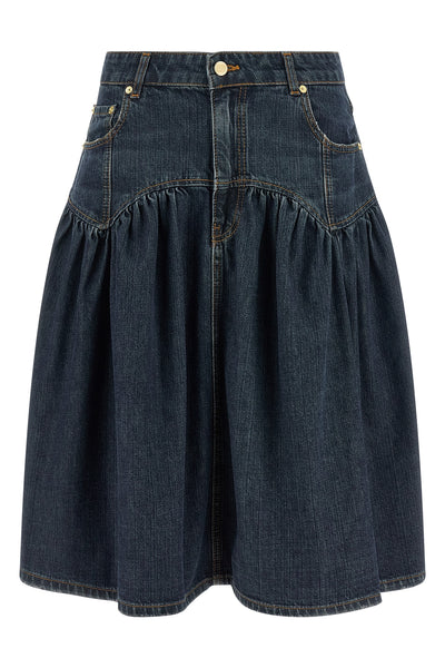 the midi skirt ganni stands out for a sartorial construction