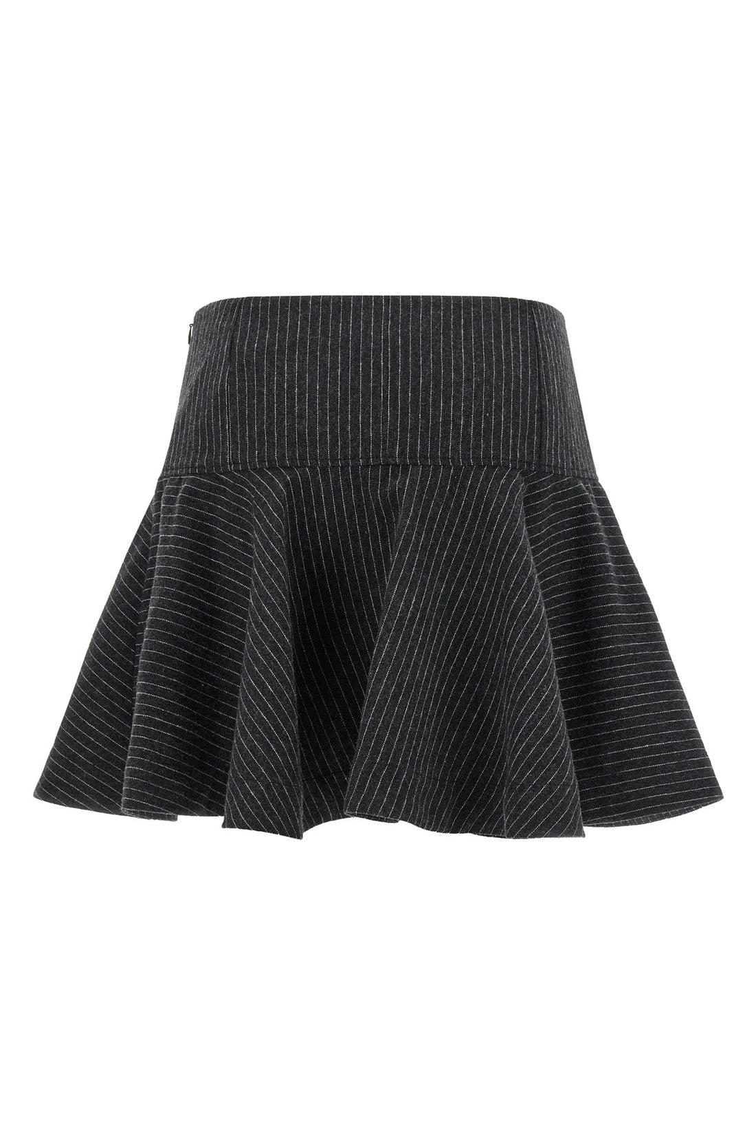 GANNI 34 the mini skirt ganni in pinstriped flannel is built