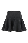the mini skirt ganni in pinstriped flannel is built